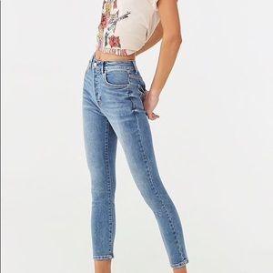 Forever 21 The Westwood Button-fly Mom Jeans , Medium Denim